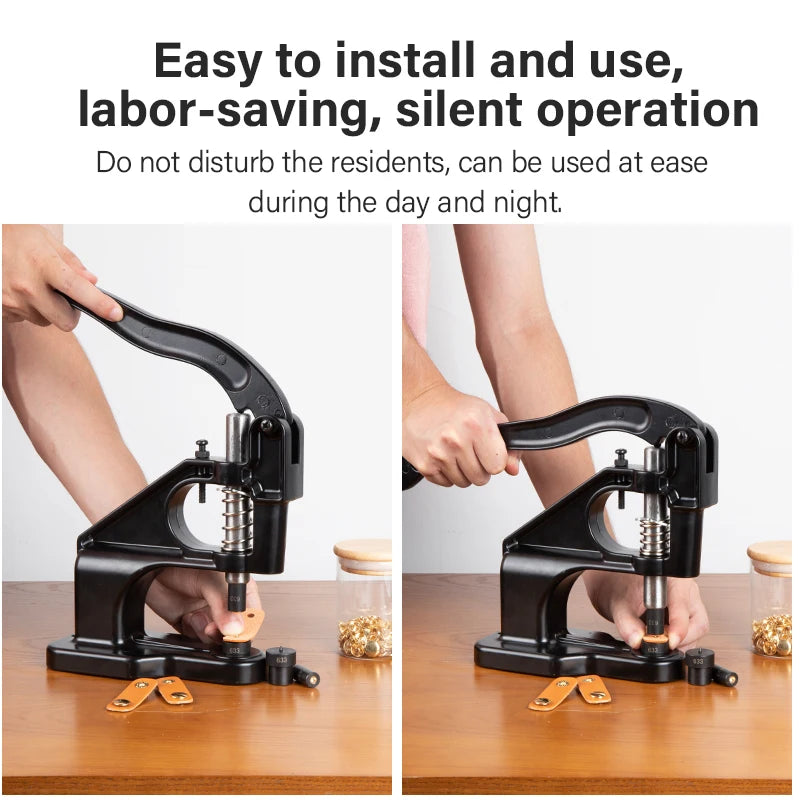 WUTA Manual Button Installation Tool for DIY Crafts Mute Punching Mushroom Rivets and Eyelets Hand Pressing Tool