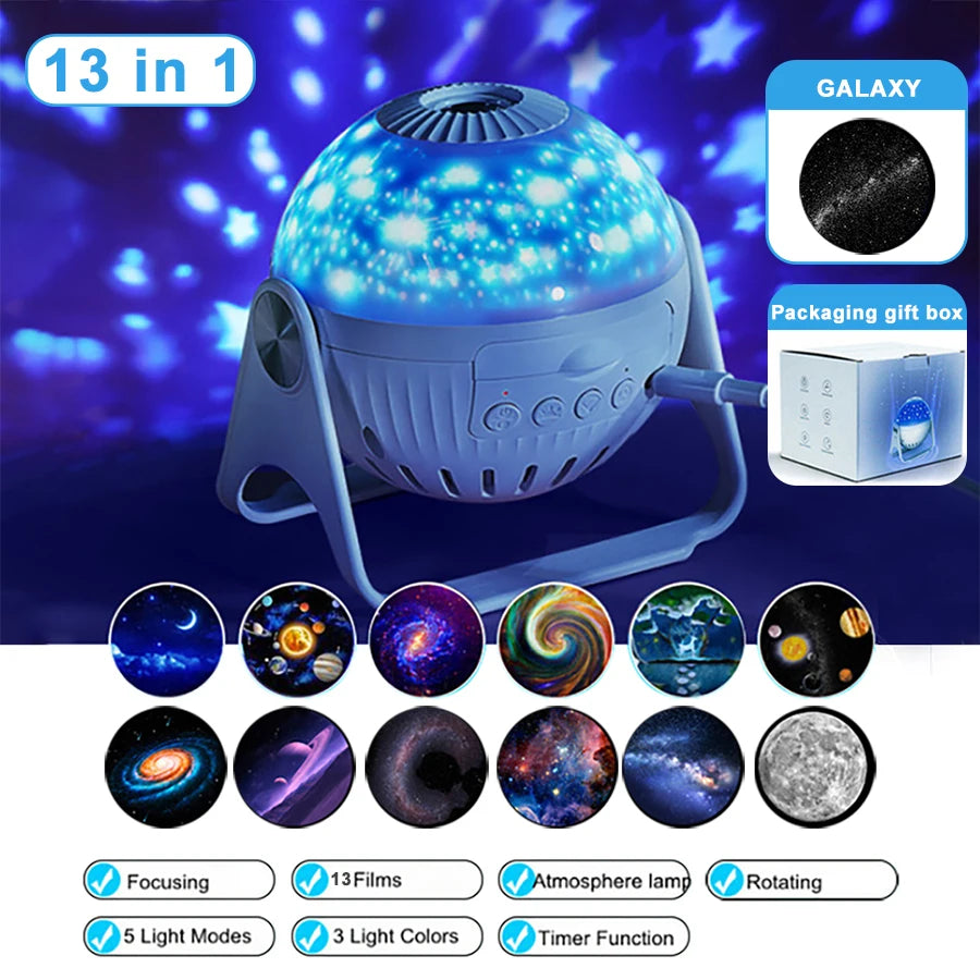 Star Projector Galaxy Night Light For Bedroom 13 Films