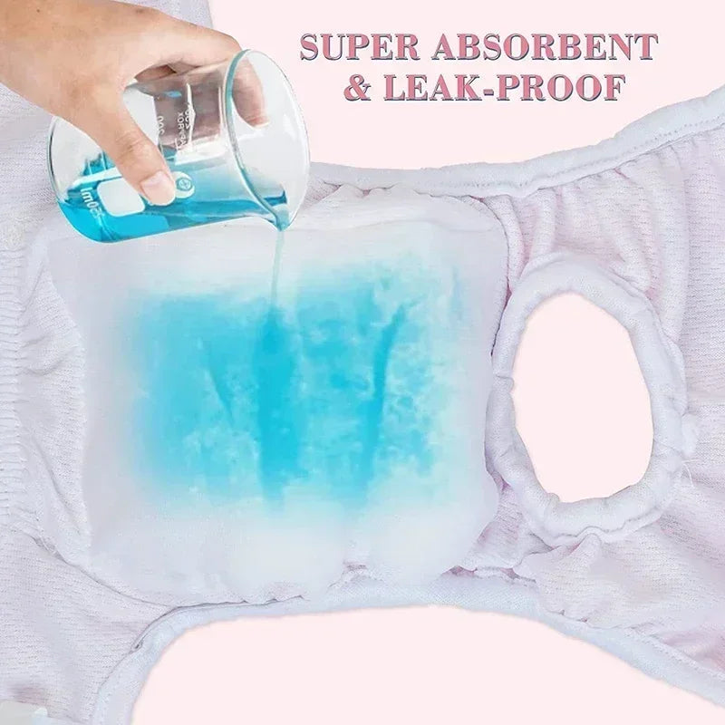 Washable Dog Diapers Physiological Pants Cute Cartoon Print Female Dog Diaper Underwear Dog Sanitary Panties pañales para perros