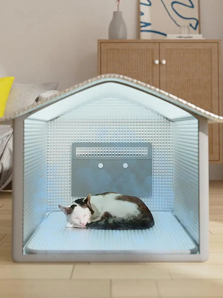 Insulated Outdoor Cat House Portable Cooling Cat Shelter Pet Hideaway for Kittens Rabbits Friends Winter Hot Day Travel Moving