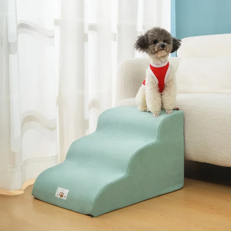 3 Layer Stair Dog Cat Ramp Ladder Memory Foam Washable Pet Supplies
