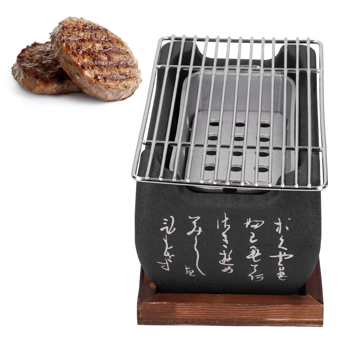 Japanese Mini Barbecue Grill Portable Aluminium Alloy Charcoal Stove for Outdoor and Indoor Cooking