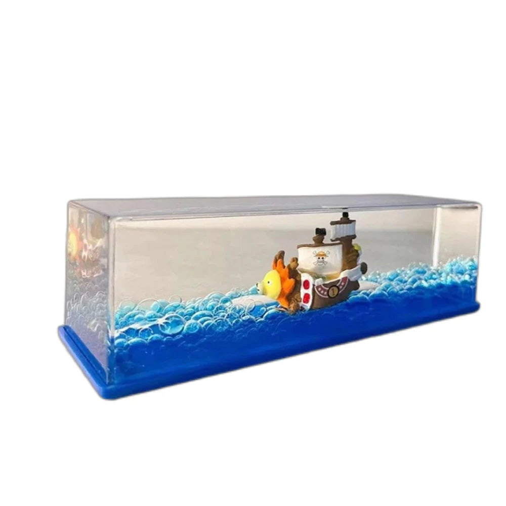 Going Merry Thousand Sunny Floating Ship Hourglass Drift Bottle Nautical Home Decor