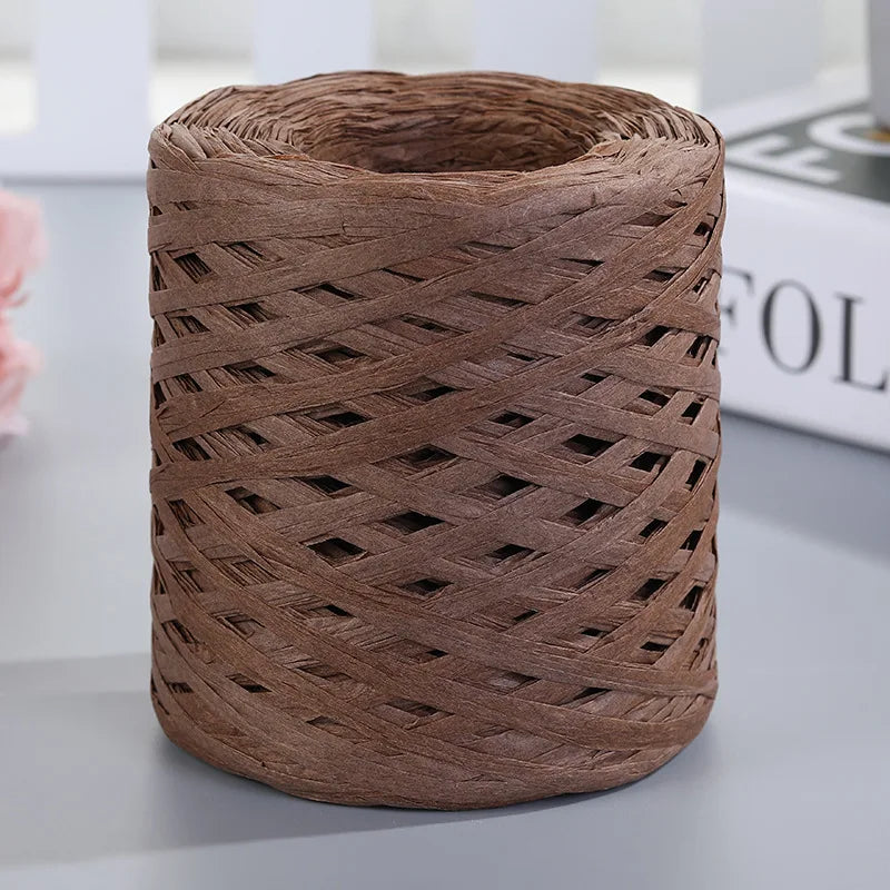 200M Natural Raffia Straw Yarn For DIY Summer Bags Hats