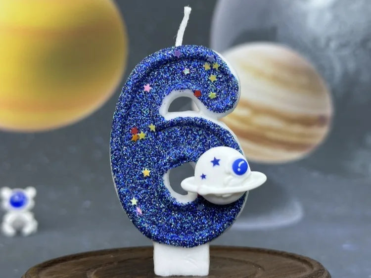 DIY Digital Birthday Wax Planet Universe Cake Candles