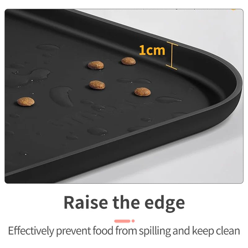 3-color available pet meal MATS, made of silicone, soft and easy to clean, cat feeding MATS, square feeding MATS for eating