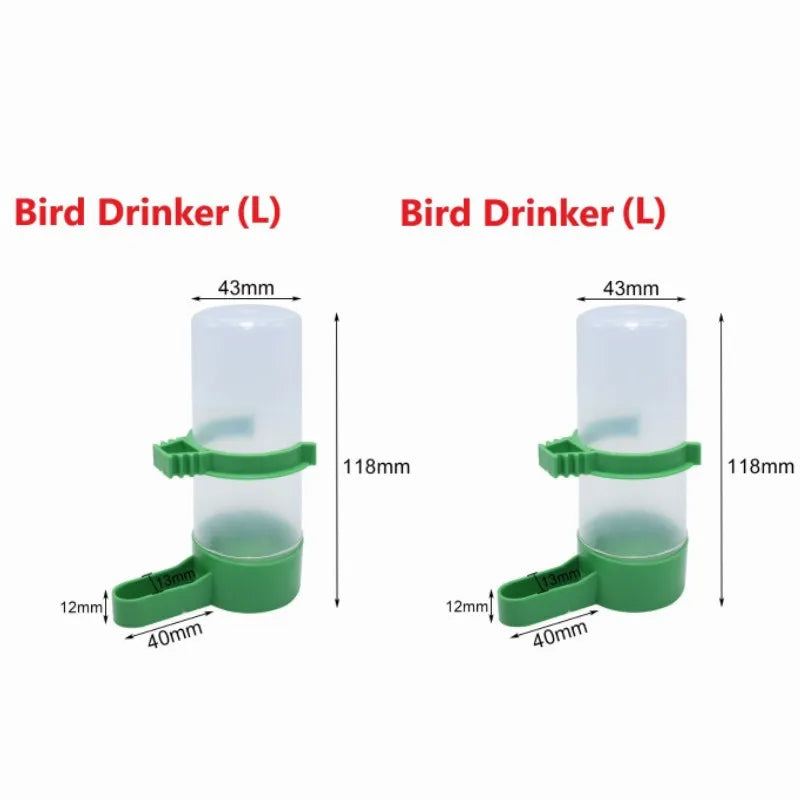2PCS Bird Feeder Plastic Food Water Feeding Automatic Drinker Parrot Pet Parrot Drinking Cup Bowls Pet Bird Supplies Dispenser