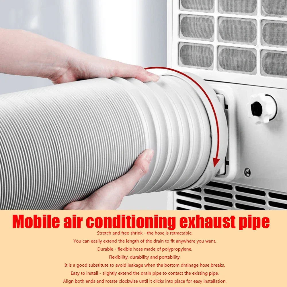 130/150mm Ventilator Pipe Universal Flexible Tube Air Ventilation Pipe Hose Air Conditioner Exhaust Duct Air System Vent 1.5/2M