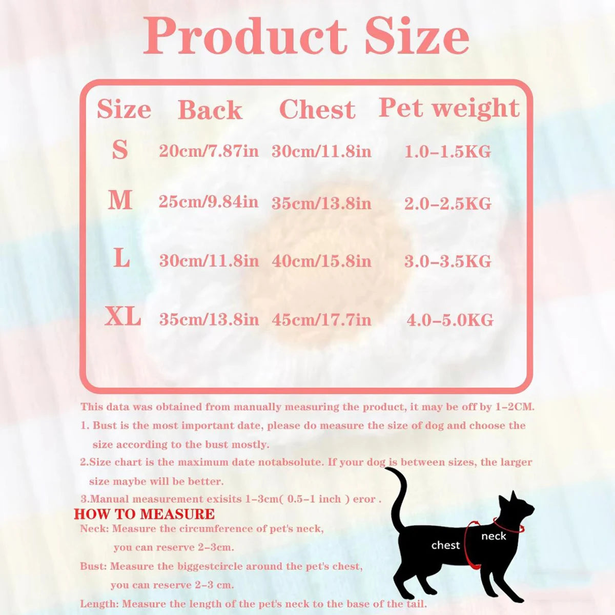 Rainbow Flower Small Dog Dress Cute Cat Clothes Summer Cooling Dog Clothes for Small Dog Vest Spring Soft Cat Dress Pet Clothes