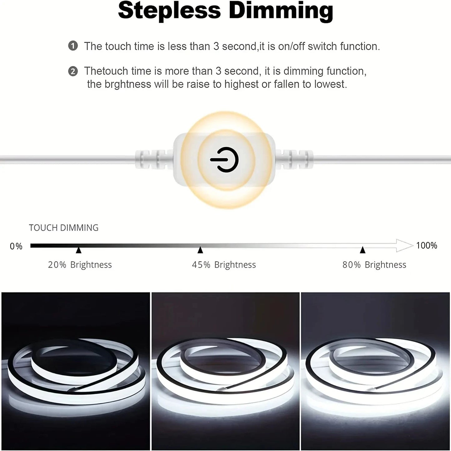 5V USB LED Strip Silicone Neon Sign Light Dimmable Waterproof