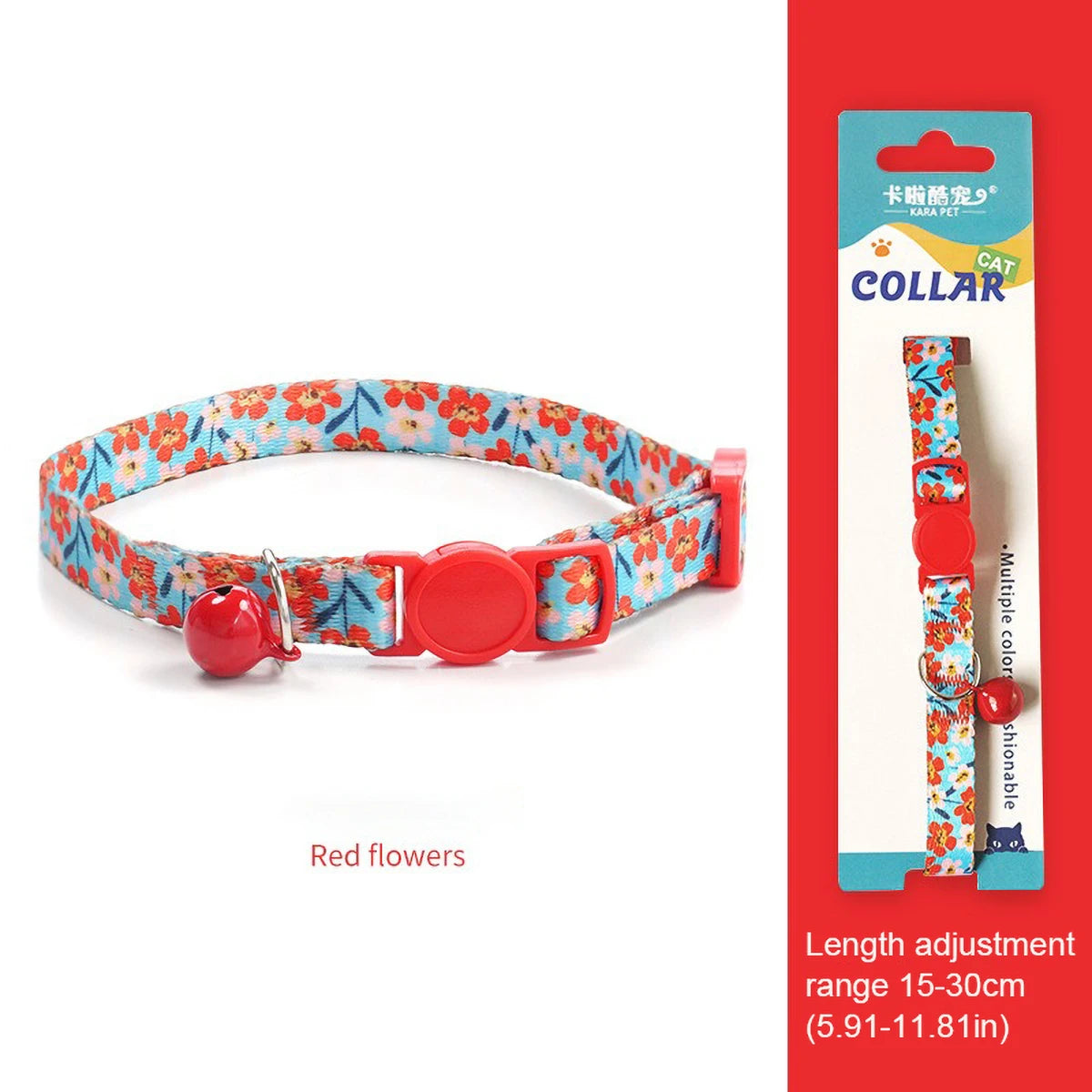 Cute Cat Weaving Necklace with Small Bell Design Anti-Suffocation Cat Collar Adjustable 15-30cm Comfortable Soft nylon material