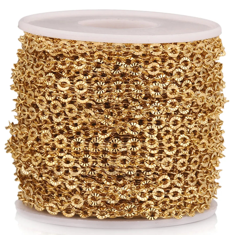 2m Lot Stainless Steel O Shape Oval Gold Chain for Jewelry