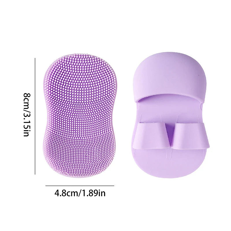 3PCS Mini Finger Face Washing Brush Soft Silicone Face Brush Nose Clean Remove Makeup Wash Facial Cleansing Cosmetic Brush Tool