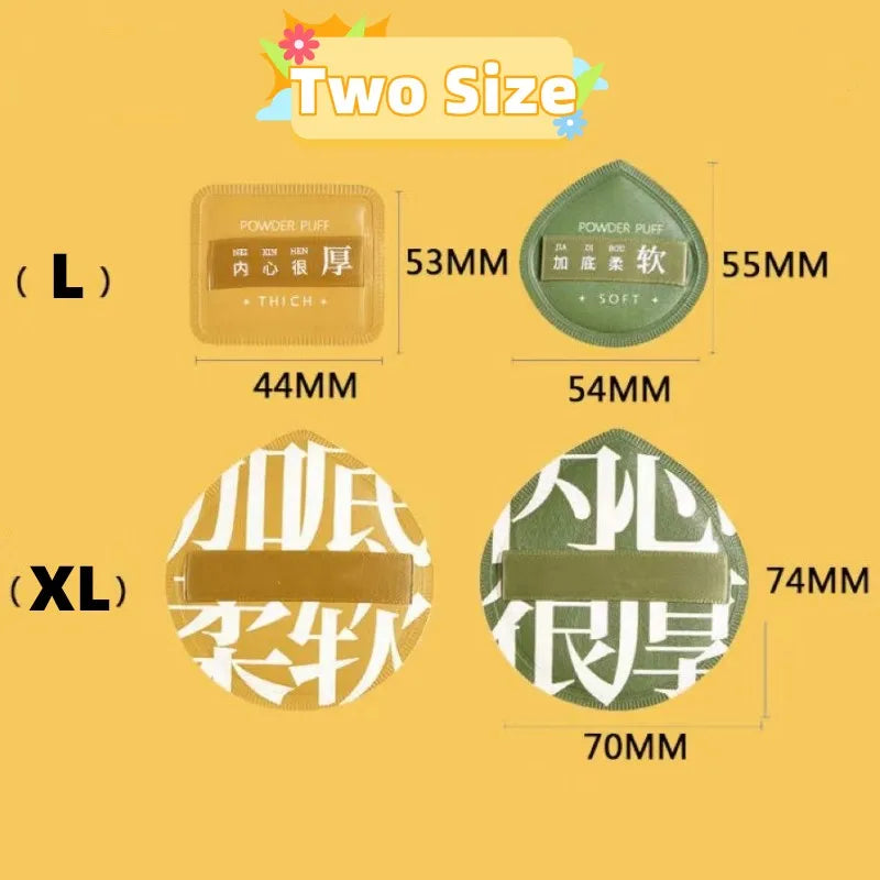 A Set Of 3 Soft Air Cushion Puff Makeup Blender Sponges