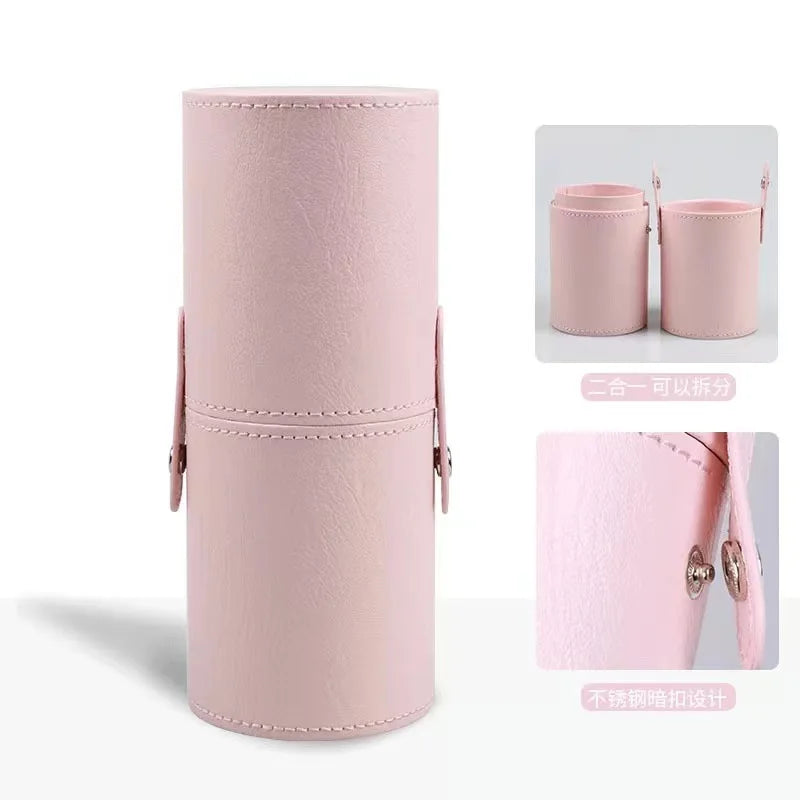 PU Leather Travel Empty Cosmetic Brushes Pen Holder Makeup Artist Bag Brushes Organizer Make Up Tools