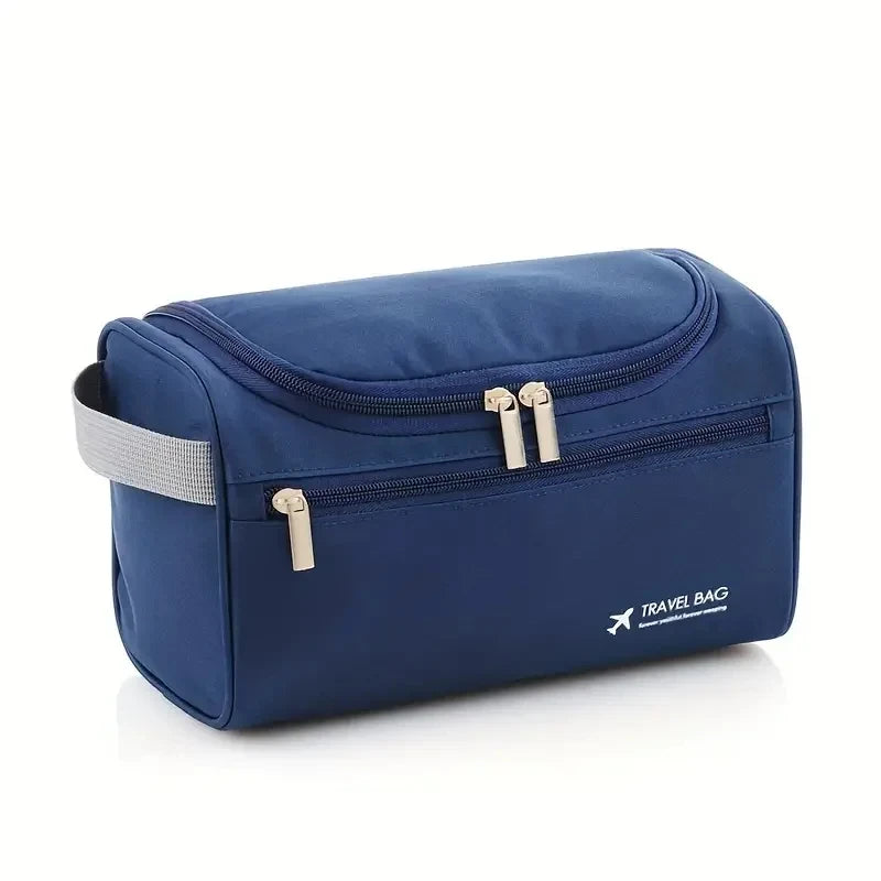 Men Vintage Luxury Toiletry Bag Travel Organizer Waterproof Makeup Case Hanging Storage for Business and Personal Use