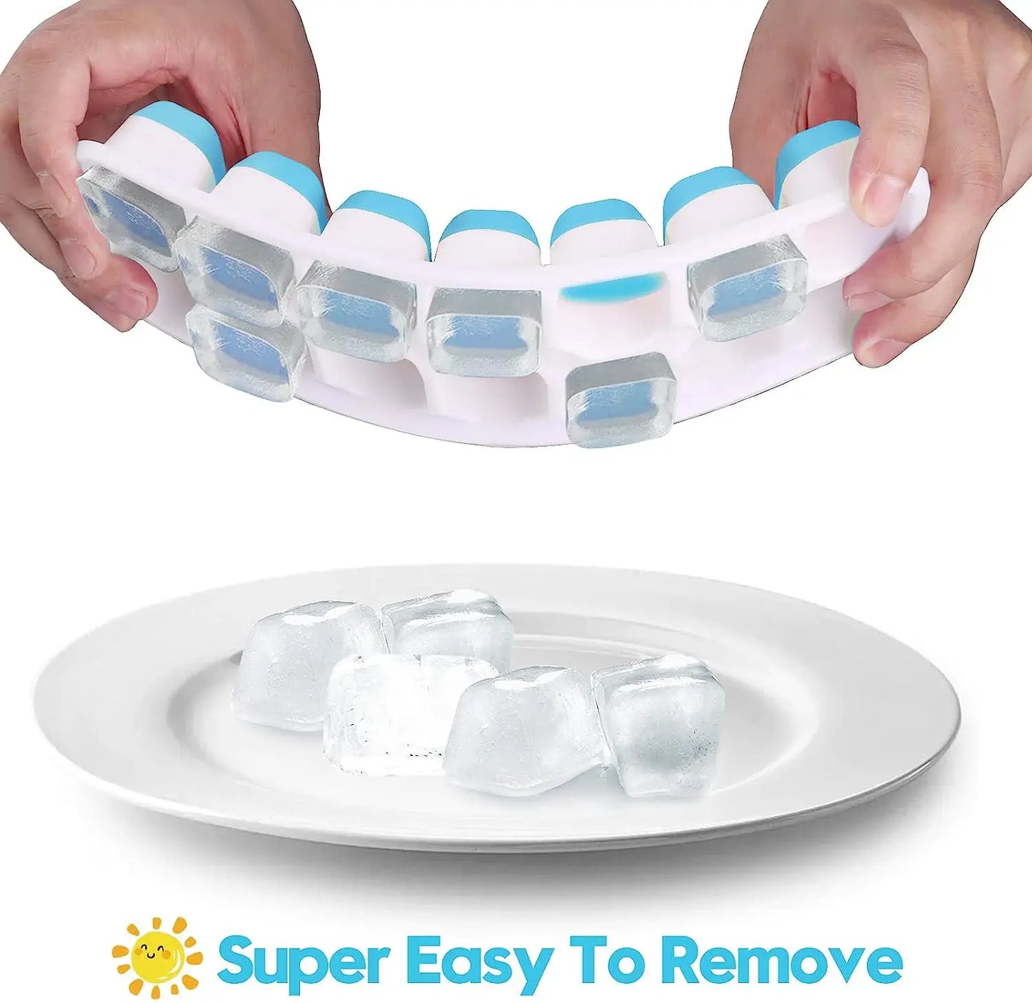 14 Grid Square Silicone Ice Cube Mold – Easy Release Design for Perfect Ice Cubes