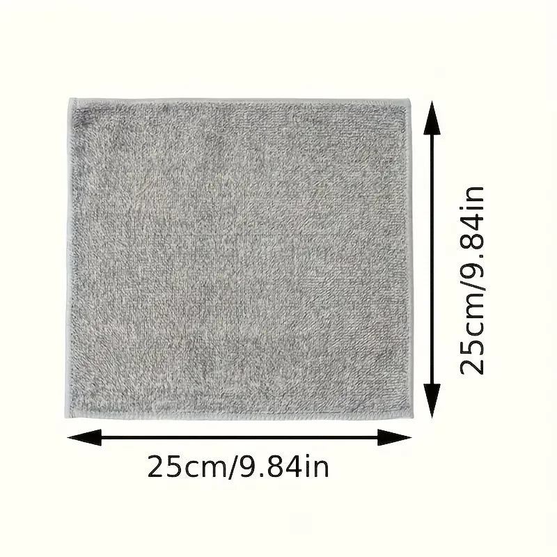 Gray Bamboo Charcoal Microfiber Dishcloths Super Absorbent Kitchen Cleaning Rags 1 to 100 Pieces