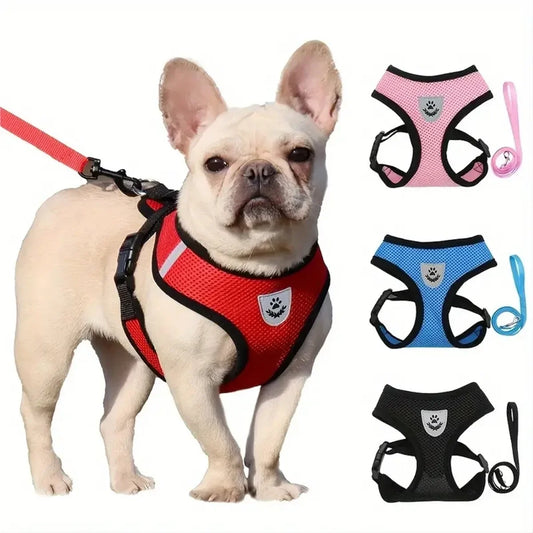 New Pet Walking Gog Walking Cat Chest Strap Collar Mesh Rope