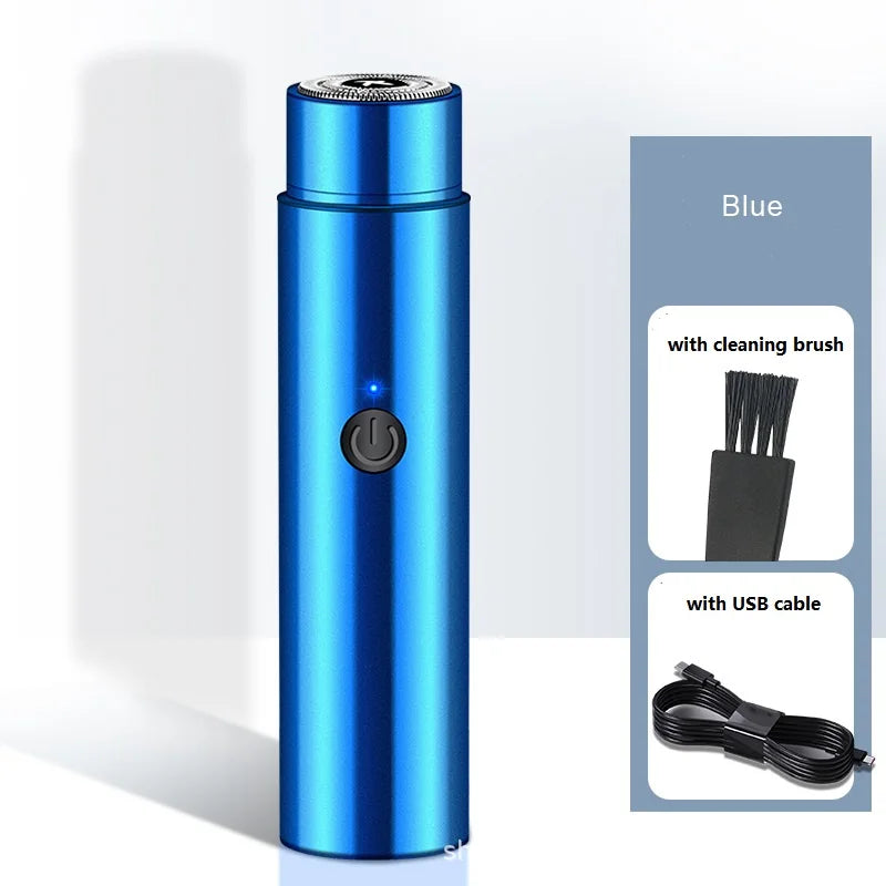 Portable Mini Electric Shaver Razor USB Rechargeable Hair Trimmer for Home Travel Use