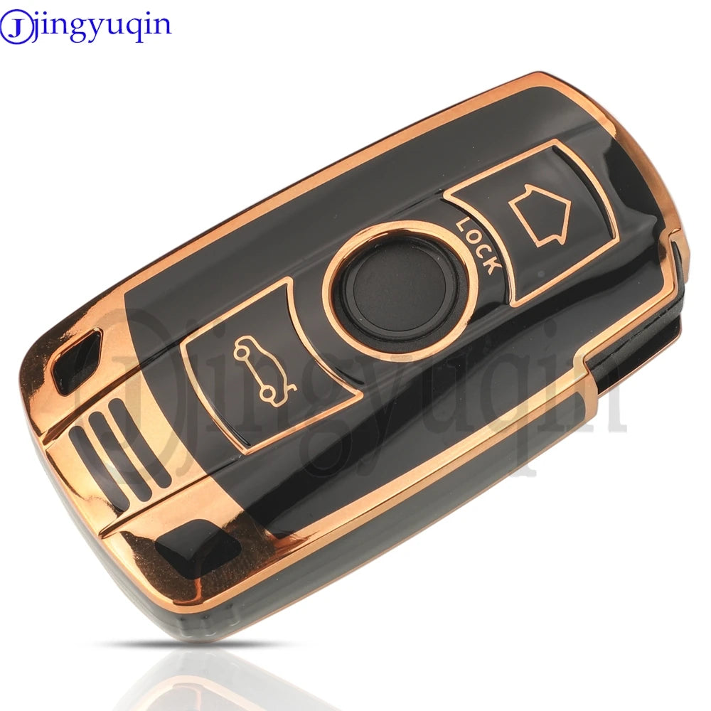 Jingyuqin TPU Car Key Case Cover For BMW Models 1 3 5 6 X1 X3 X5 Z4