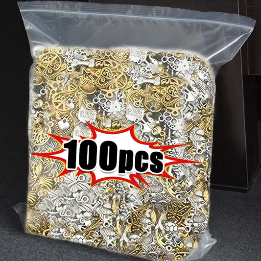 100Pcs Tibetan Silver Animal Charms Beads for Jewelry Making