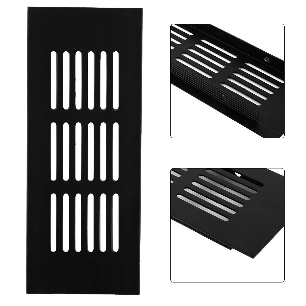 60mm Aluminium Rectangular Cabinet Wardrobe Air Vent Grille Ventilation-Cover Wardrobe Ventilation Grille Vents Furniture Parts