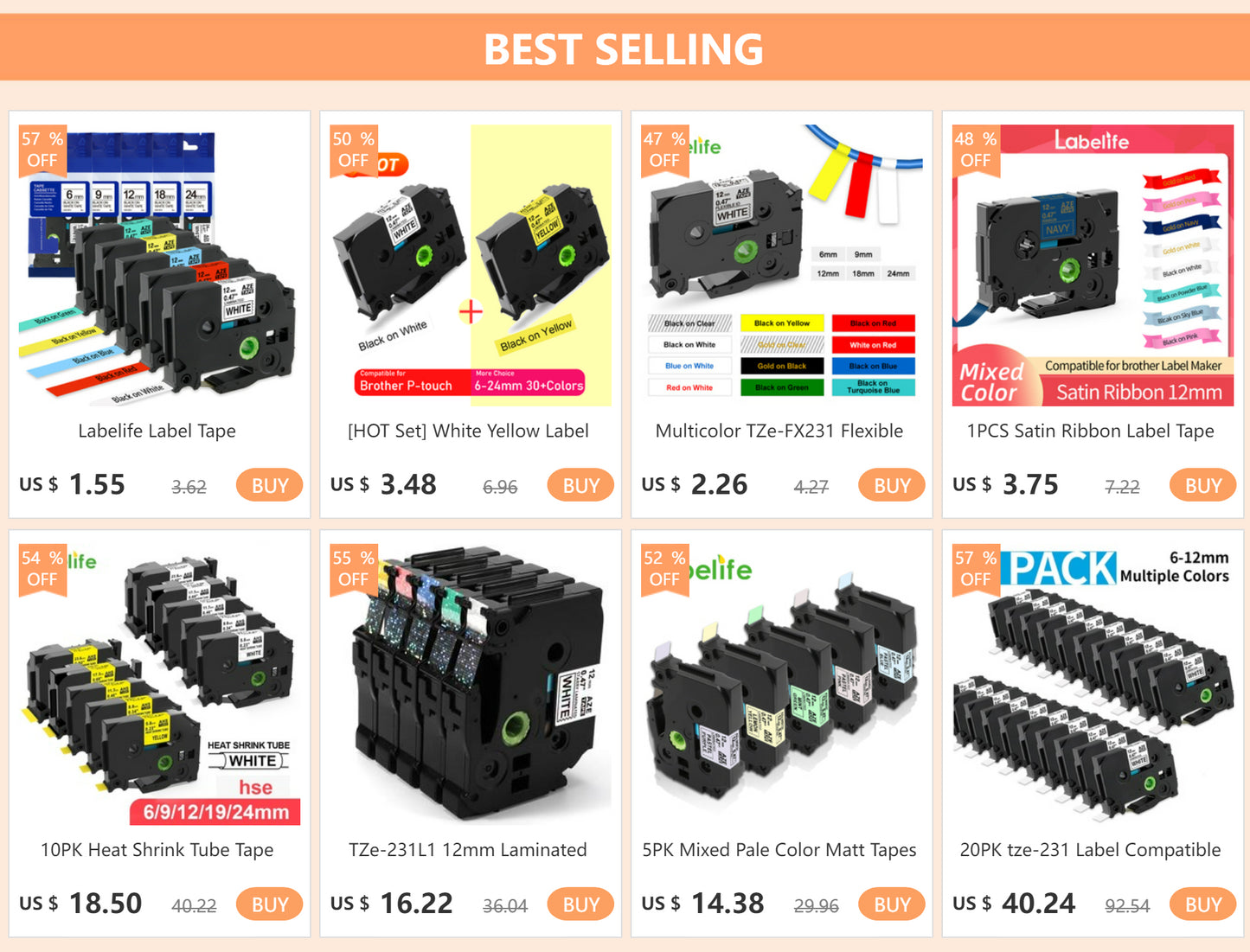 E1000PRO Tube Label Printer for Sticker Labels 12mm Compatible with Brother Ptouch TZe-231 HSe-231 High Resolution Thermal Transfer Technology