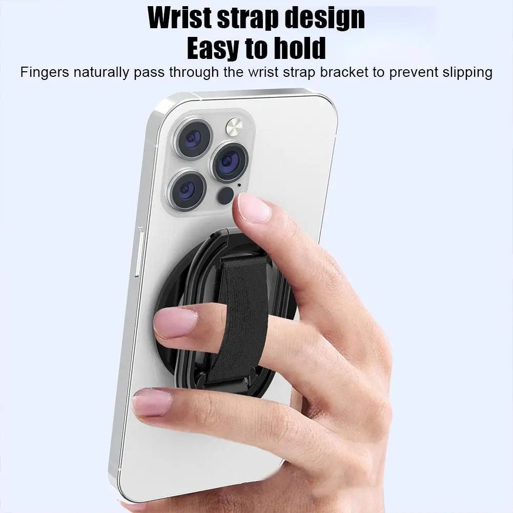 For MagSafe Phone Grip Magnetic Phone Holder 4 In 1 Rotatable Phone Holder Strap Compatible With IPhone 15 14 13 12