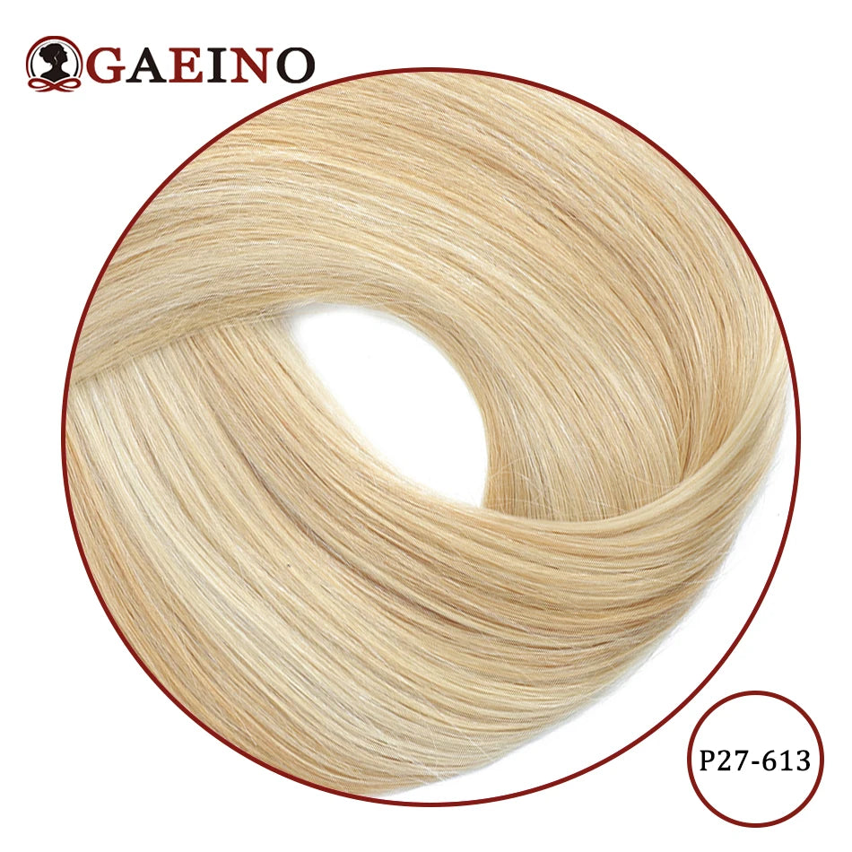 Straight Hair Bun Elegant Donut Chignon With Elastic Rubber Band Hairpiece Golden Blond Real Human Hair Extensions For Women