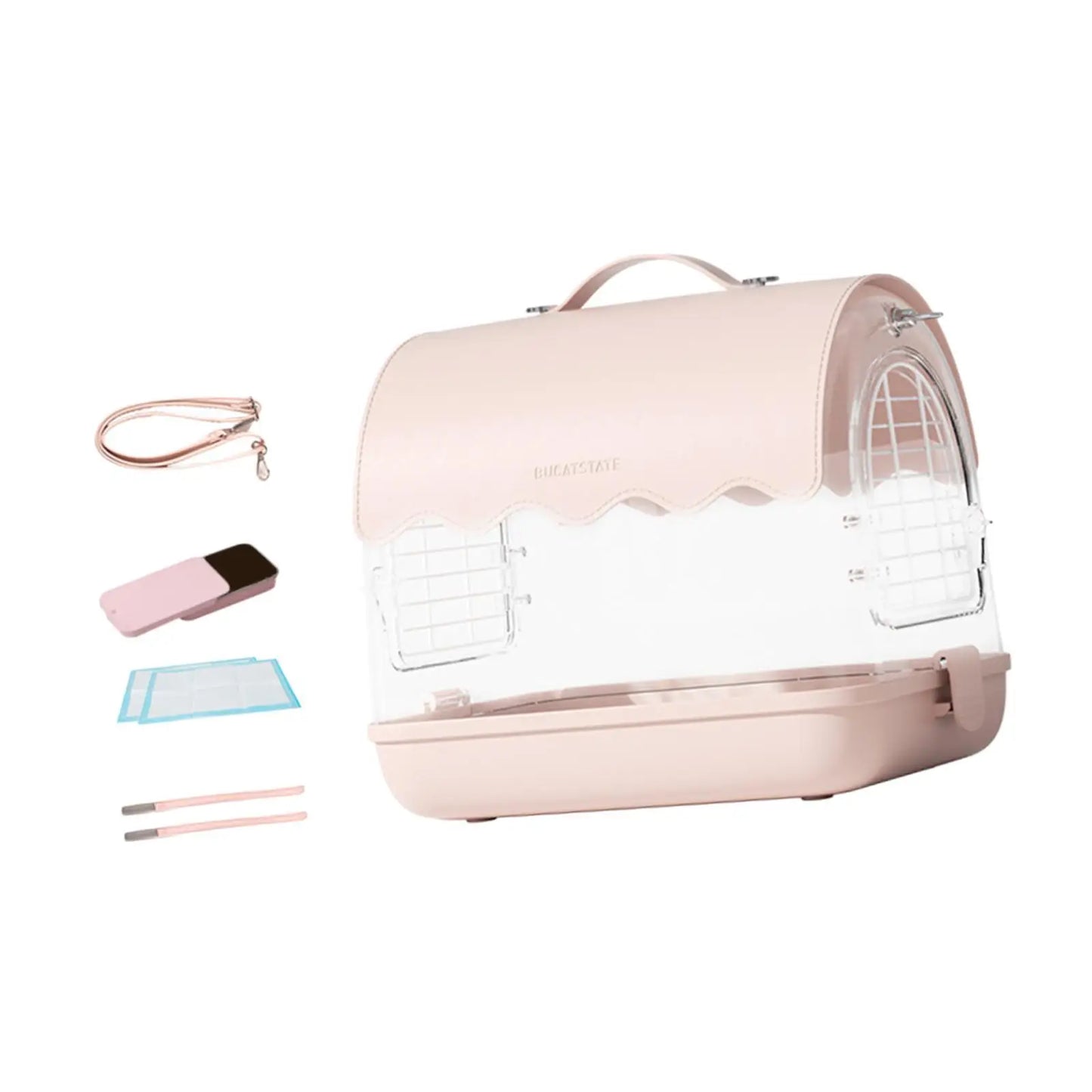 Bird Travel Cage, Bird Cage Bag with Shoulder Straps and Handle, Lightweight Bird Carrier Hamster Cage for Birds