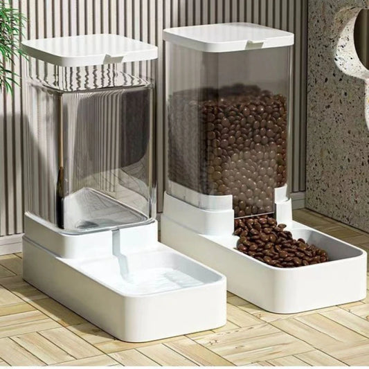 Automatic Pet Feeder Large Capacity Pet Water Dispenser for Dogs Cats Durable Cat Drinker Dog Feeder Food Storage Dispenser