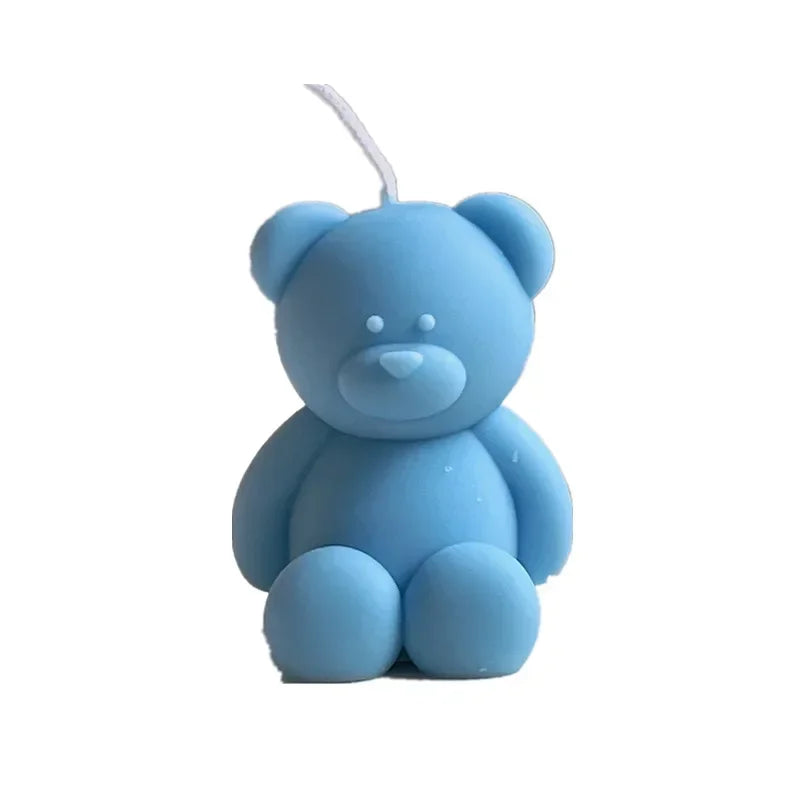 3D Cute Cartoon Bear Silicone Candle Mold Gift Making Kit
