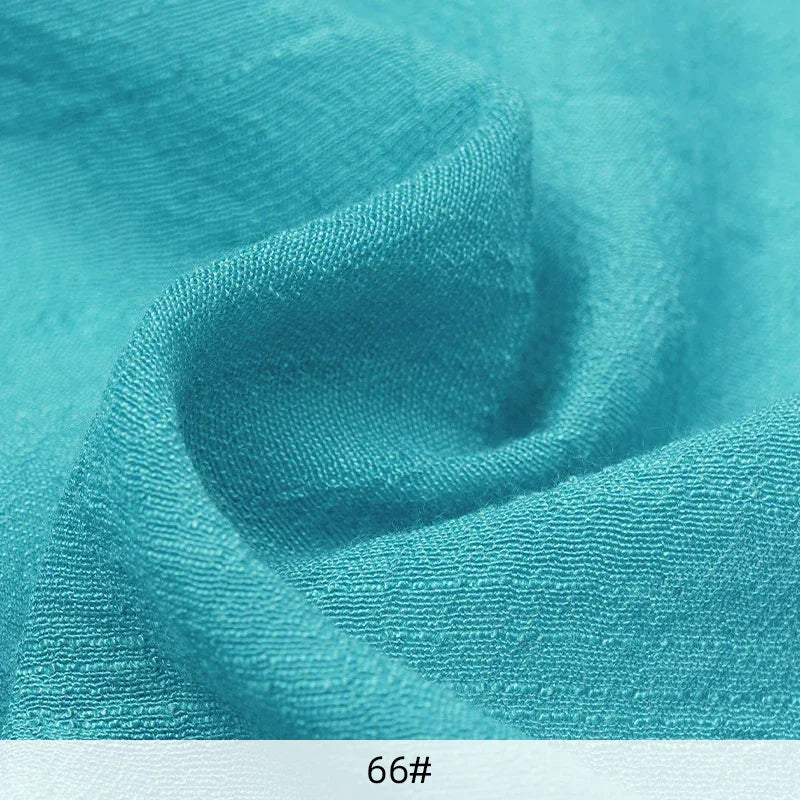 Solid Color Imitation Hemp Bamboo Crepe Fabric 5M 2M 1M 0.5M Soft Breathable Vibrant DIY Dress Gauze Curtain Bedding