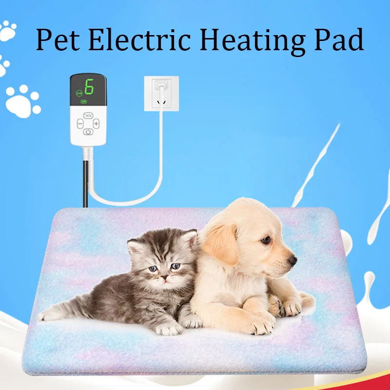 Waterproof Pet Heating Pad Electric Blanket Dog Cat Winter Warmer Pad Adjustable Temperature Dog Mattress US/UK/EU