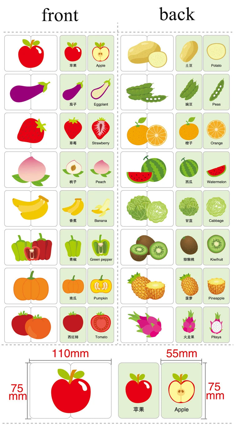 Baby Puzzle Montessori Educational Toys 3D Wooden Puzzles for Kids 2-4 Years