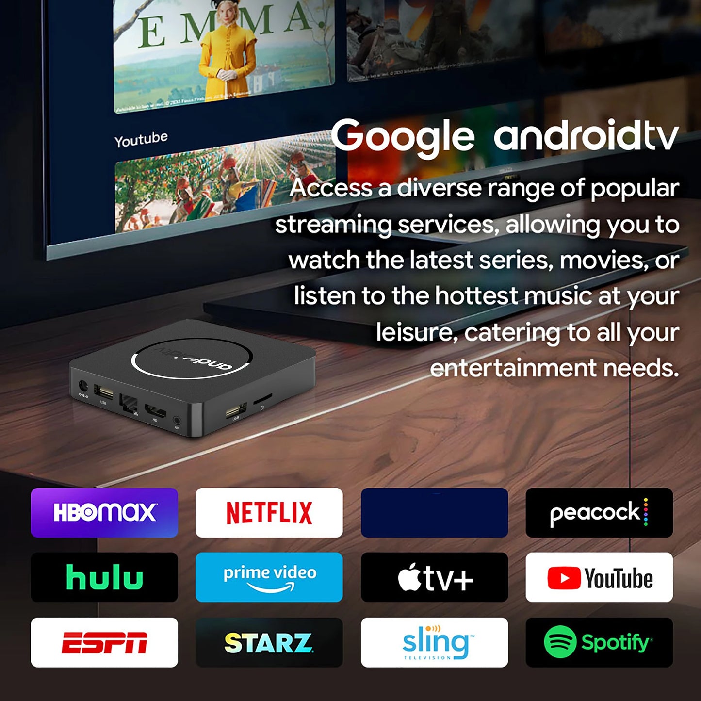 Global Version Mortal Smart Streaming Media TV Box Android 13 Allwinner H313 with Bluetooth Google Assistant Dual Band Wifi and 4K HD Support
