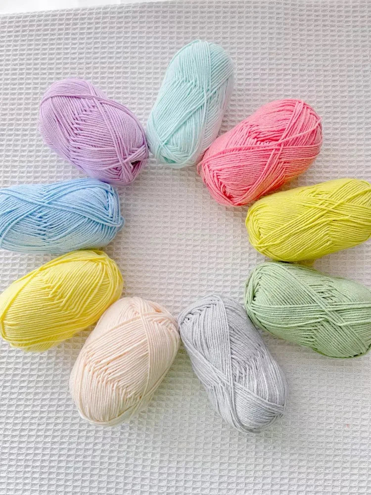 A1-1 50g Set Soft Milk Cotton Yarn for Knitting and Crochet