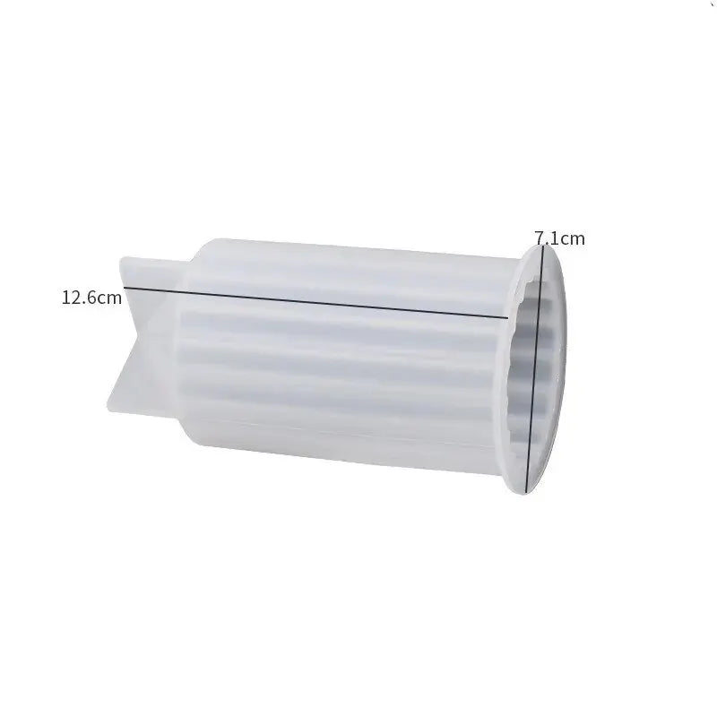 3D Spiral Striped Silicone Mold for DIY Scented Candles and Crafts