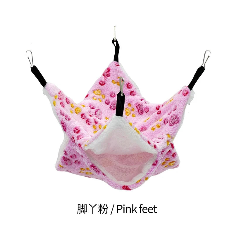 Hamster Hammock Rodent Hamster Bed Rats Accessories for Rat Hammock for Rats Hammock for Rodents Guinea Pig House CXW04