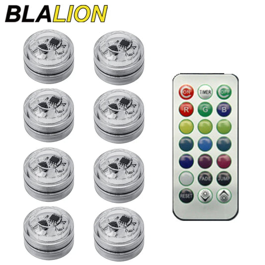 BLALION Wireless Adhesive LED Car Interior Ambient Light Remote Control Auto Roof Foot Lamp Bicycle Tail Light