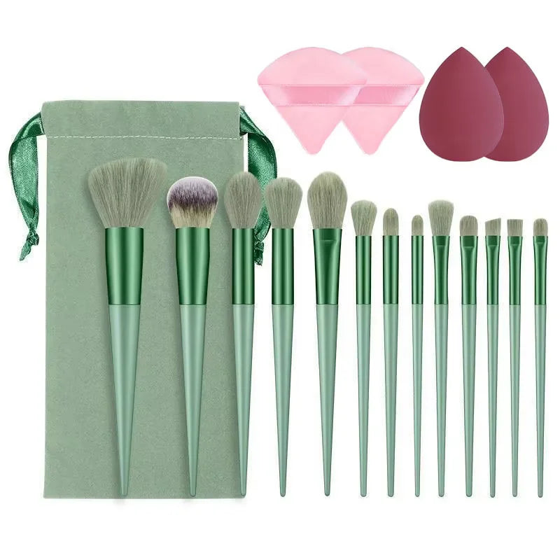 13 PCS LOT Makeup Brushes Set Eye Shadow Foundation Women Cosmetic Brush Eyeshadow Blush Beauty Soft Make Up Tools Bag