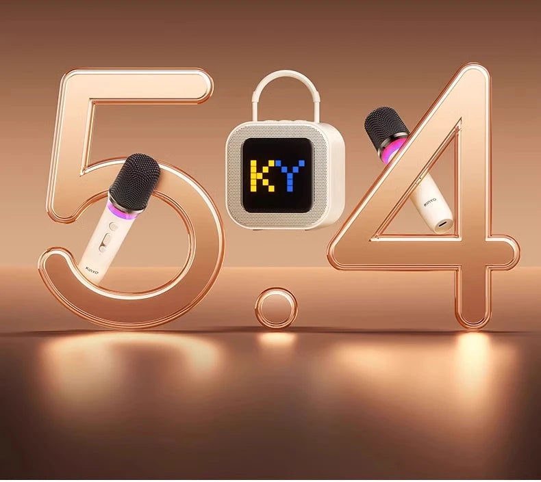 Kinglucky K26 Portable Karaoke Machine with Wireless Microphones for Home Family Fun and Children's Parties