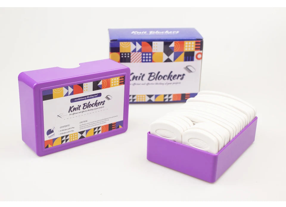 Knit Blockers Set 20 Pieces Stainless Steel Blocking Mats and Pins for DIY Knitting and Crocheting Projects