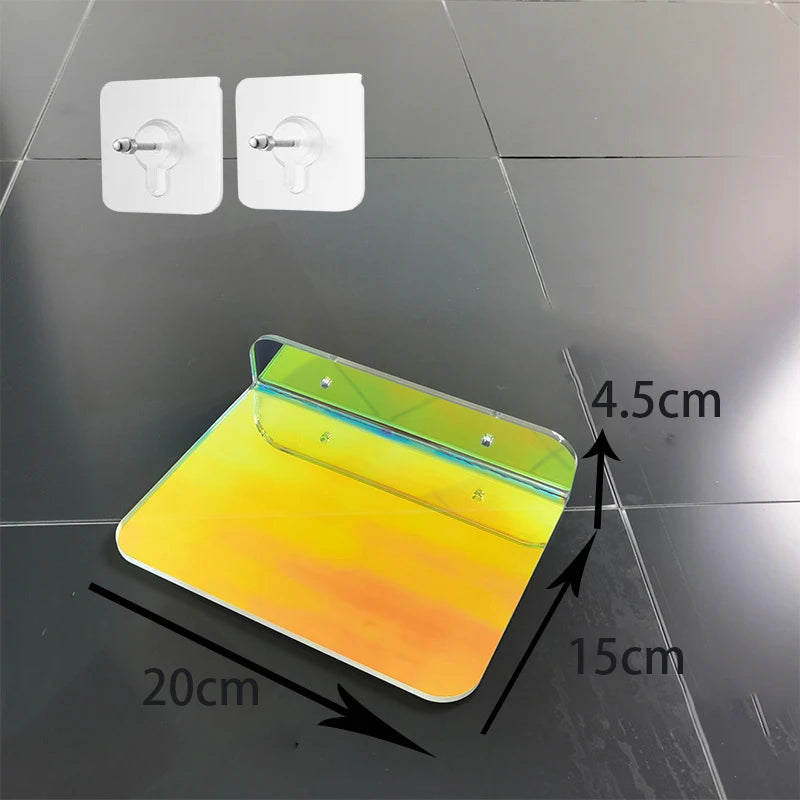 Colour Invisible Acrylic Floating Shelves Wall Mounted Bookshelf Storage Rack for Room and Bathroom