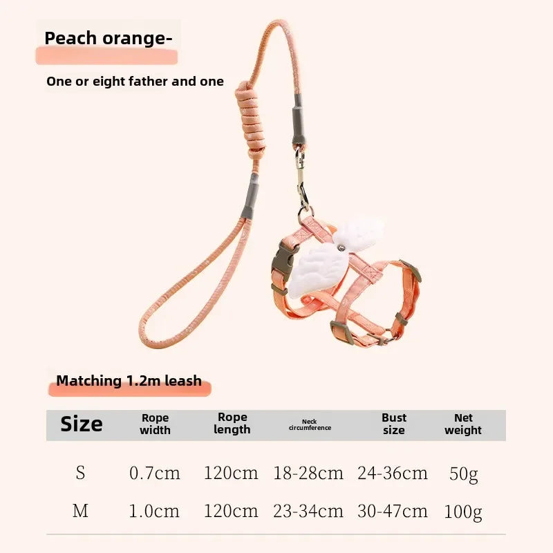 Cat Harness Set Adjustable Escape Proof Pet Harness for Kitten Outdoor Walking Cat Collar Lead Leash Pet Supplies