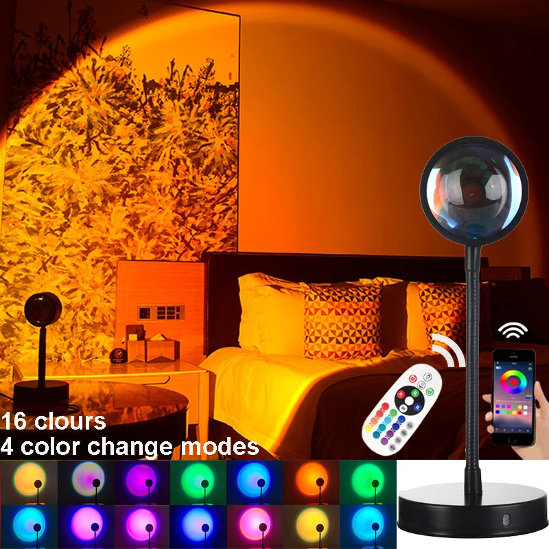 USB 5V Tuya Smart Sunset Lamp Night Light Projector Gift