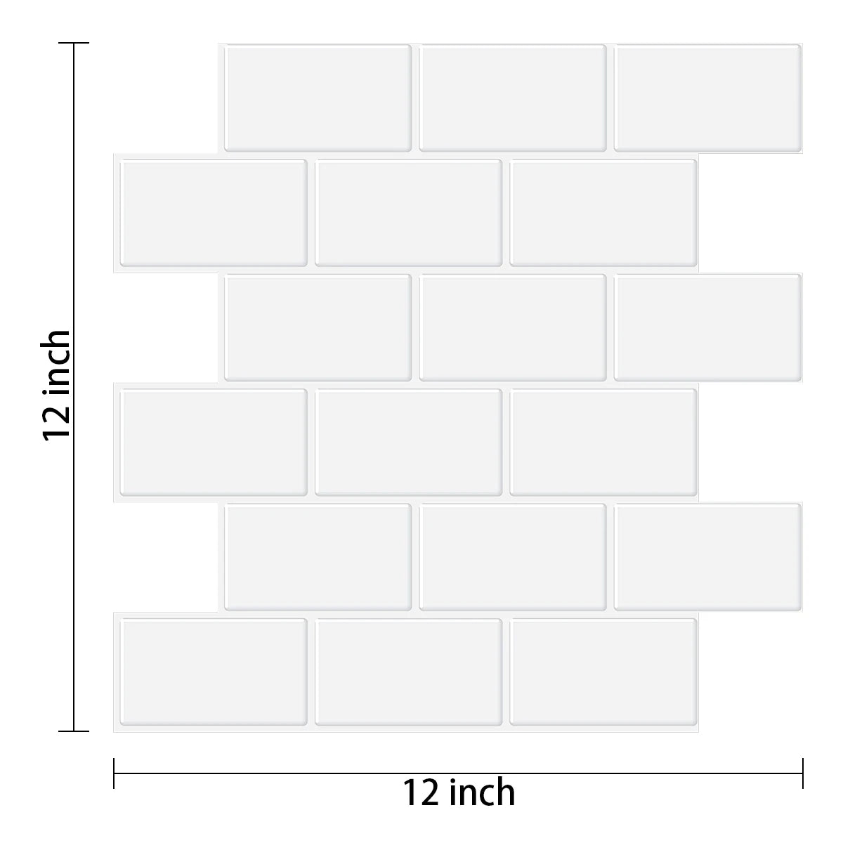 Subway Wall Stickers Peel and Stick 3D Brick Vinyl Wallpaper 10 Sheets