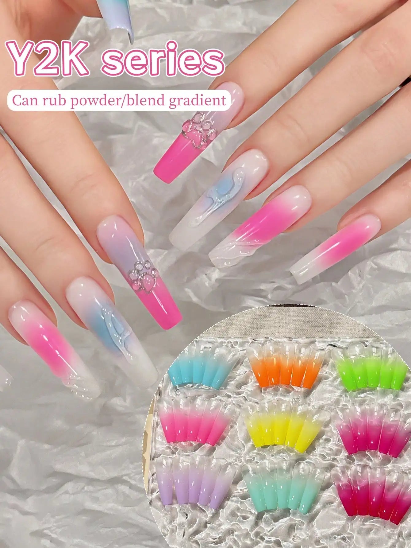 9 Colors Y2K Series Soak Off UV Gel Nail Polish Long Lasting Patting Gel for Nail Salons and DIY Manicures