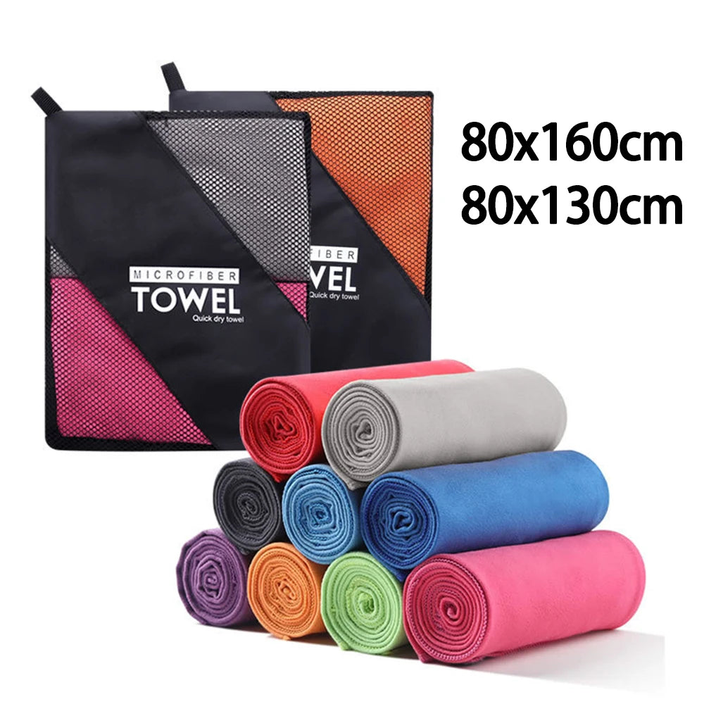 Quick-Dry Sports Towels – 40x80 / 80x160cm Lightweight Microfiber Towels for Gym, Beach, Swimming & Camping